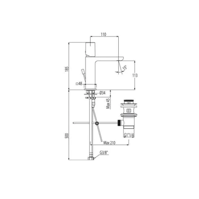 GRIFO LAVABO LOFT TRES VOLANTE | Precios y ofertas