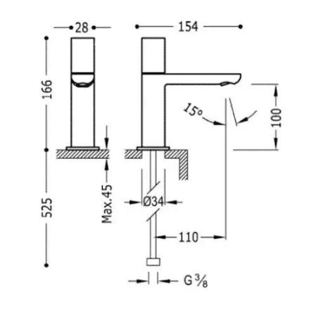 Comprar online GRIFO LAVABO LOFT TRES 1 AGUA | Precio Oferta