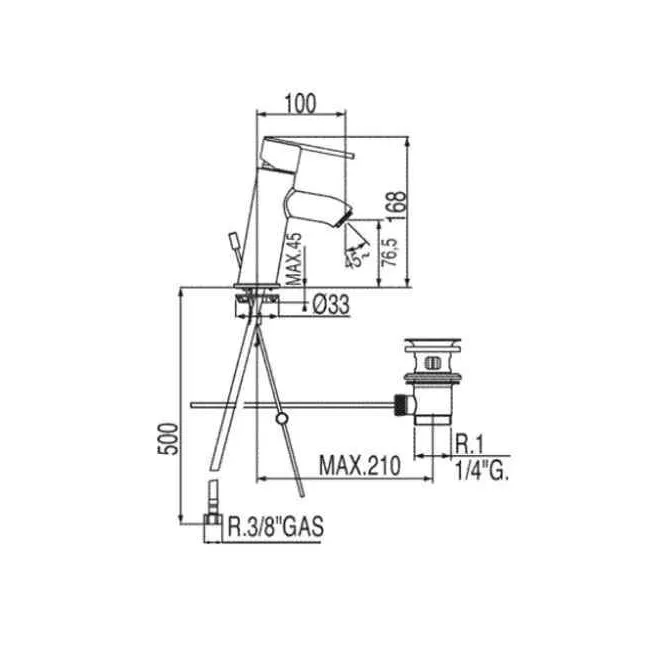 Comprar online GRIFO LAVABO LEX TRES MANETA  | Precios Ofertas