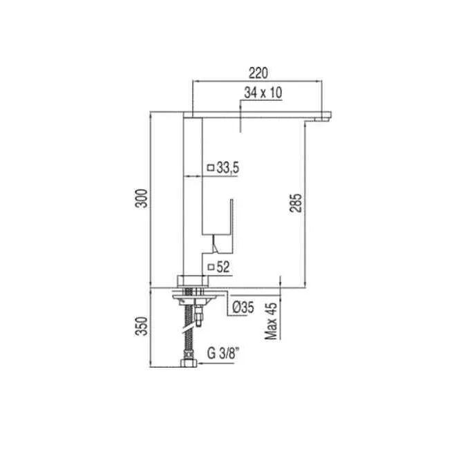 Comprar GRIFO FREGADERO VERTICAL (CAÑO 34x10) CUADRO TRES | Ofertas