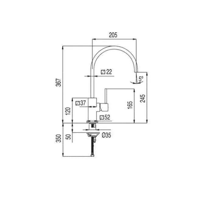 Comprar GRIFO FREGADERO VERTICAL (CAÑO 22x22) CUADRO TRES | Ofertas