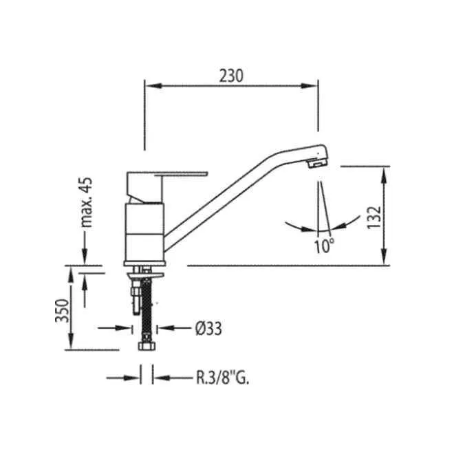 Comprar online GRIFO FREGADERO VERTICAL BM TRES | Precios y ofertas