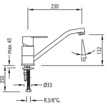 Comprar online GRIFO FREGADERO VERTICAL BM TRES | Precios y ofertas