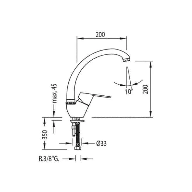 Comprar GRIFO MONOMANDO FREGADERO VERTICAL BM TRES | Precios y ofertas
