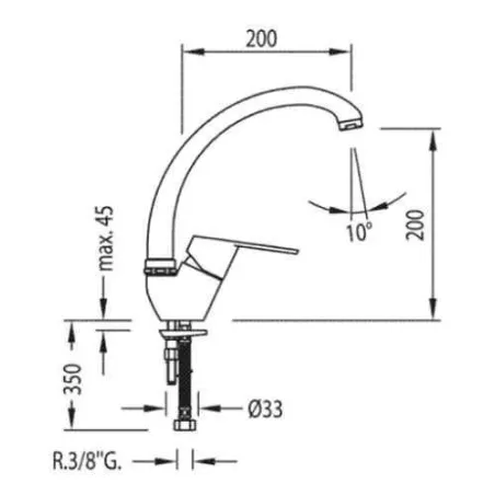 Comprar GRIFO MONOMANDO FREGADERO VERTICAL BM TRES | Precios y ofertas