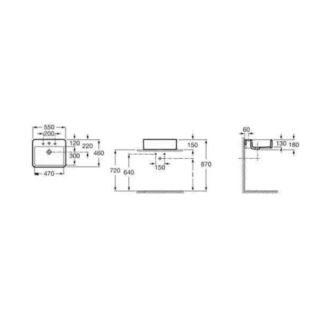 LAVABO CON ORIFICIO CENTRAL ELEMENT