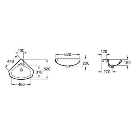 LAVABO CON ORIFICIO CENTRAL ESTUDIO ANGULAR