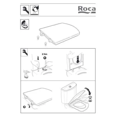 Comprar CONJUNTO BISAGRAS CAIDA AMORTIGUADA PARA ASIENTO INODORO ROCA