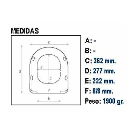 ASIENTO Y TAPA INODORO WC MILOS SILENT CLOSE