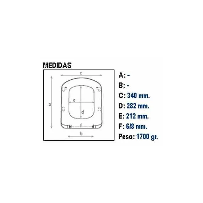 ASIENTO Y TAPA INODORO WC LUNA