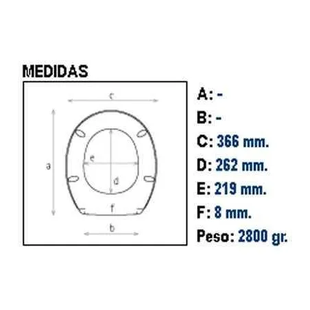 ASIENTO Y TAPA INODORO WC REBECCA