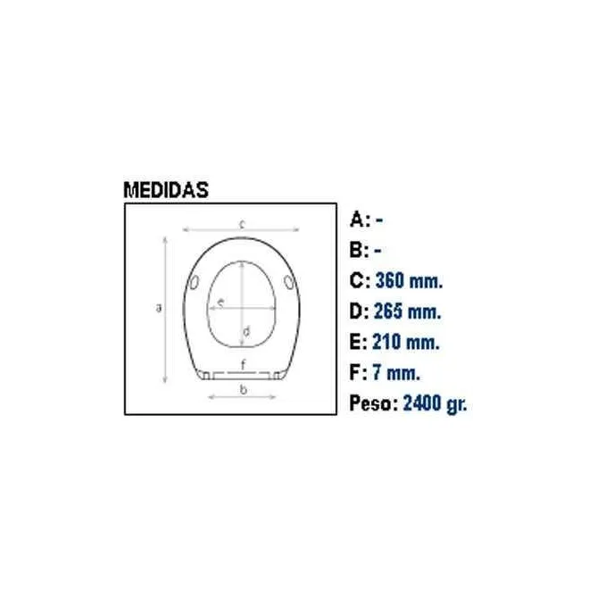 ASIENTO Y TAPA INODORO WC KIDUR