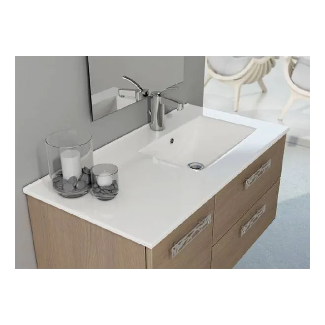 LAVABO SENO DESPLAZADO CERÁMICO | ENCASTRAR