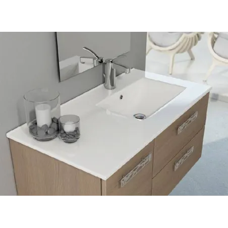 LAVABO SENO DESPLAZADO CERÁMICO | ENCASTRAR
