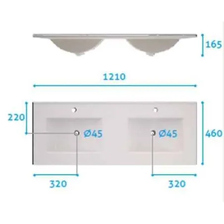 ▷LAVABO DOBLE ENCIMERA CLASSIC Barato| Envío Rápido y GRATIS
