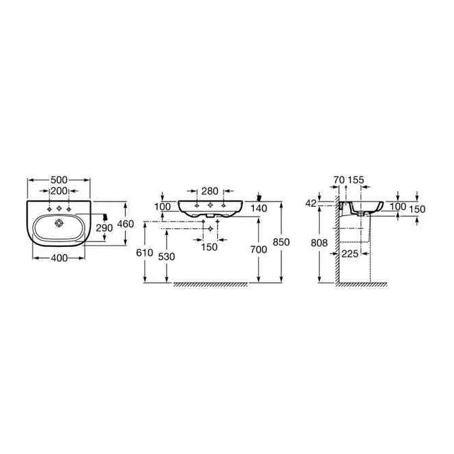 LAVABO PEDESTAL MERIDIAN 