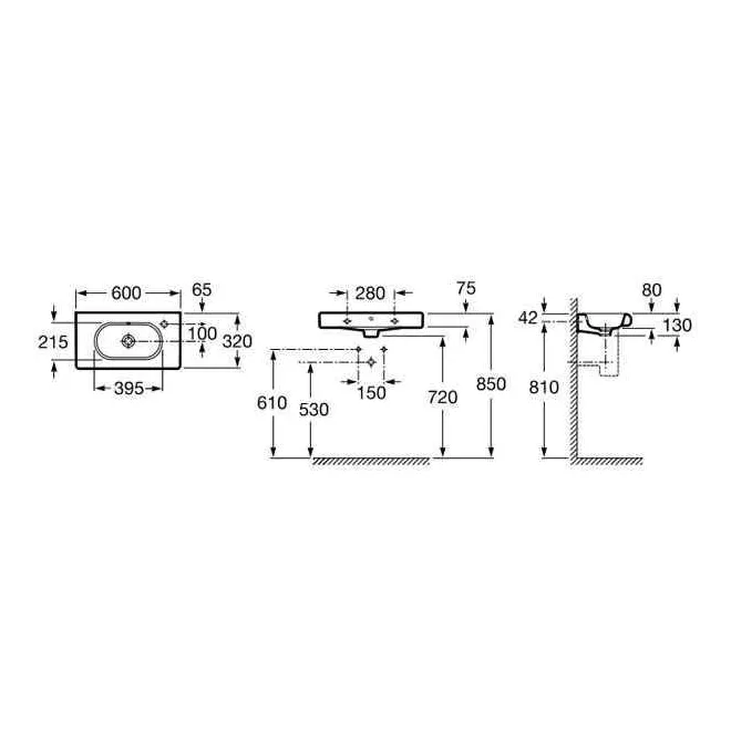 LAVABO COMPACTO MERIDIAN 60X32    