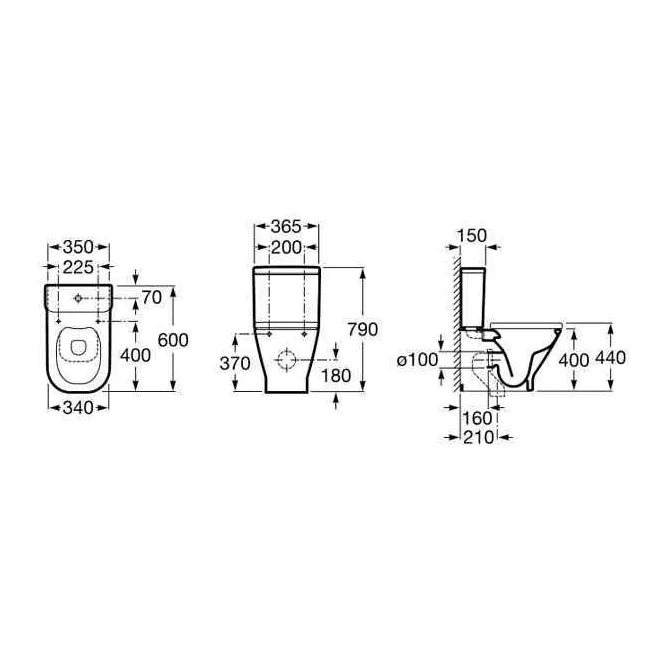 INODORO TANQUE BAJO COMPACT 4/2 L THE GAP