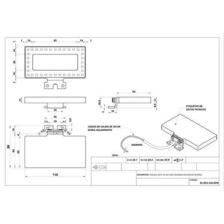 APLIQUE DE BAÑO LED SQUARE 11