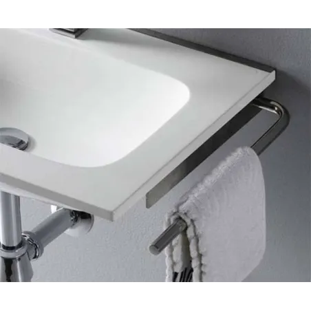 SOPORTE DE PARED DE ACERO CON TOALLERO