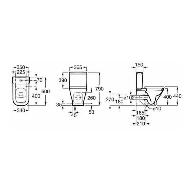INODORO TANQUE BAJO COMPACT 4,5/3 L THE GAP