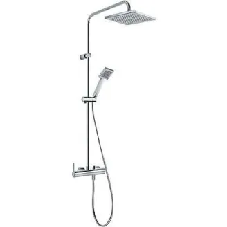 CONJUNTO DUCHA ANTICALCAREA CROMO LEX TRES 111 CM