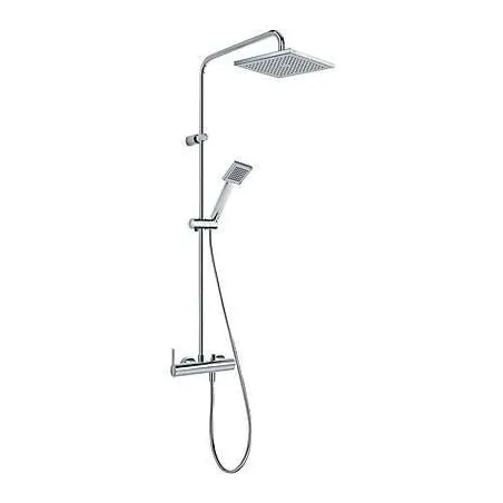CONJUNTO DUCHA ANTICALCAREA CROMO LEX TRES 111 CM