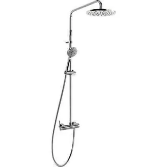 CONJUNTO DUCHA ANTICALCAREA BARRA TELESCOPICA CROMO LEX TRES 129 CM