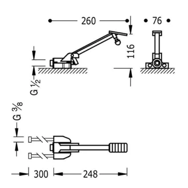 GRIFO DE PEDAL MEZCLADOR TRES
