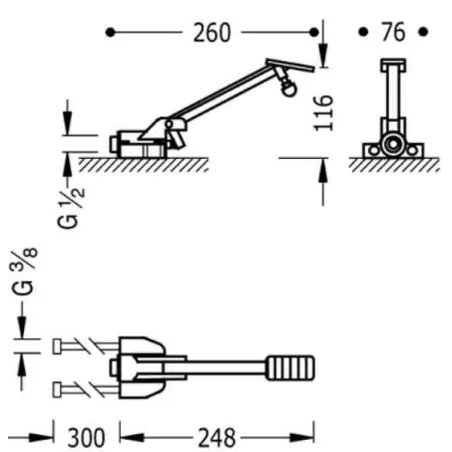 GRIFO DE PEDAL MEZCLADOR TRES