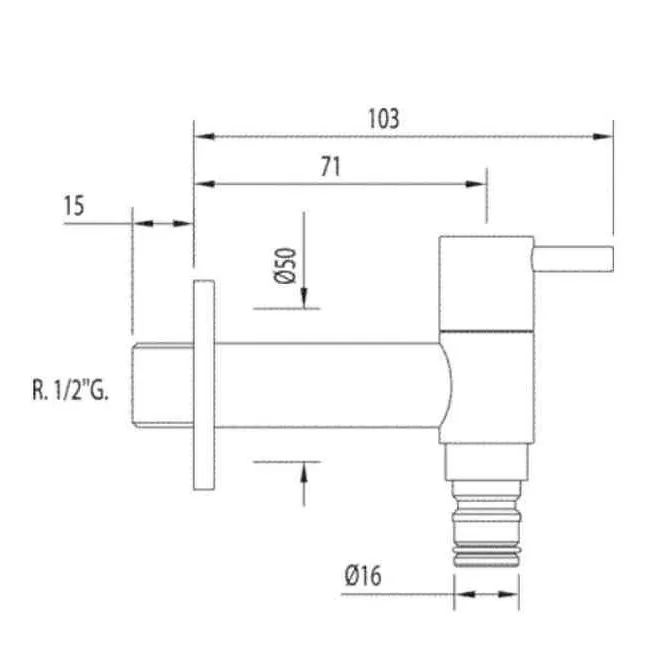 GRIFO JARDIN PARA MANGUERA TRES