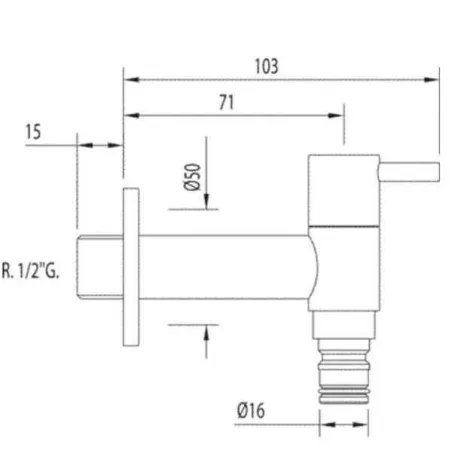 GRIFO JARDIN PARA MANGUERA TRES