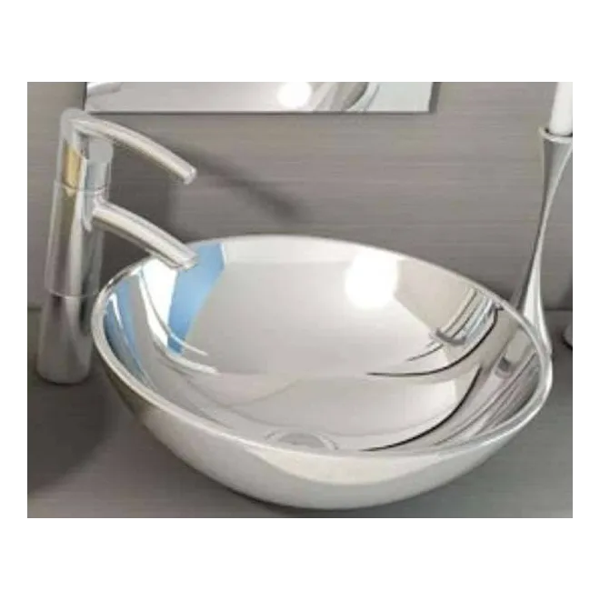 LAVABO BOL SIN REBOSADERO PLATA