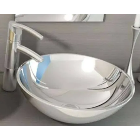 LAVABO BOL SIN REBOSADERO PLATA