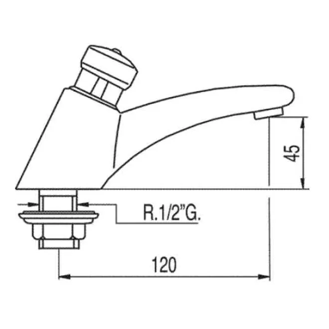 GRIFO LAVABO ENCIMERA TEMPO TRES