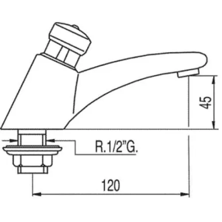 GRIFO LAVABO ENCIMERA TEMPO TRES