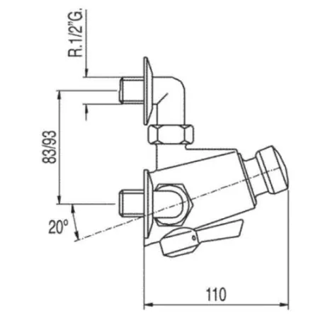 GRIFO MEZCLADOR PARA DUCHA TEMPO TRES