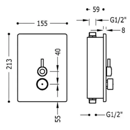 GRIFO MEZCLADOR PARA DUCHA TEMPO TRES