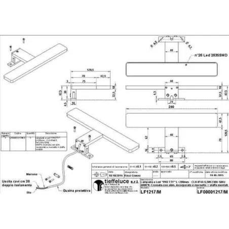 APLIQUE BAÑO LED ERIC 28cm