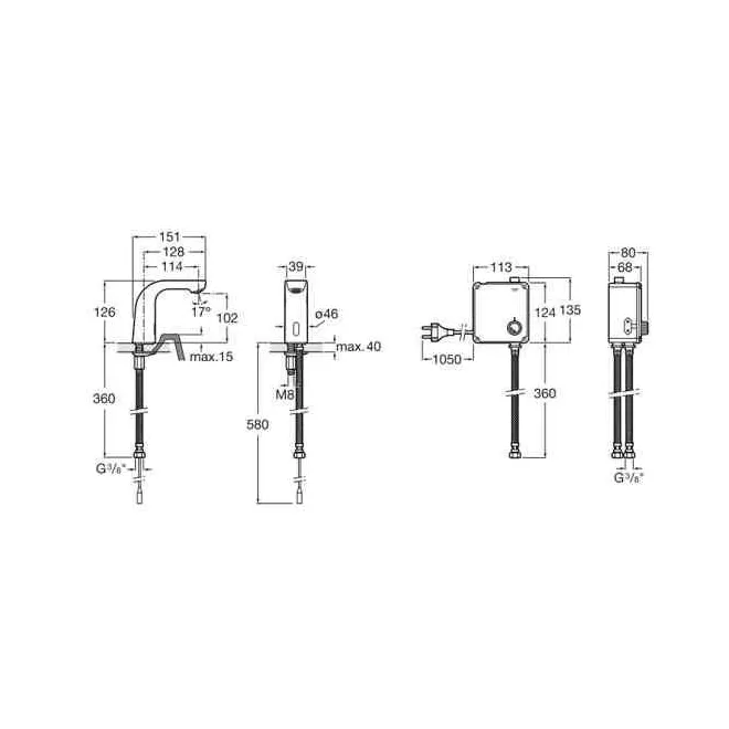 MONOMANDO ELECTRONICO LAVABO L20