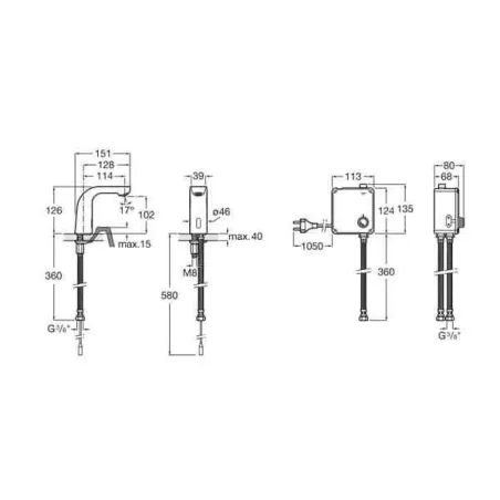MONOMANDO ELECTRONICO LAVABO L20