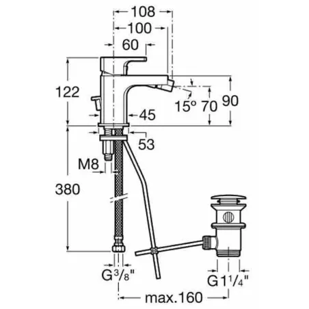 MONOMANDO COMPACTO PARA BIDE L90