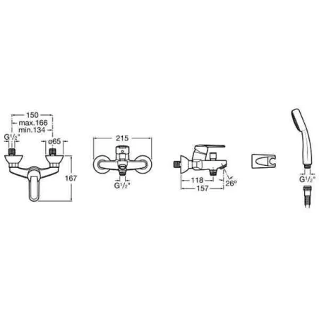 MONOMANDO EXTERIOR PARA BAÑO-DUCHA VICTORIA