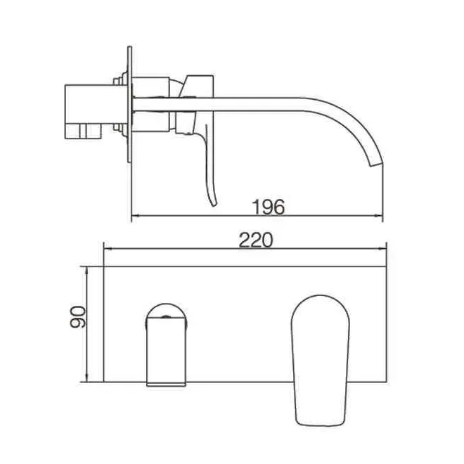 MONOMANDO EMPOTRADO LAVABO MALTA REDONDO