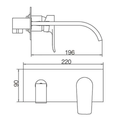 MONOMANDO EMPOTRADO LAVABO MALTA REDONDO