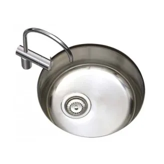 FREGADERO COCINA CIRCULAR BAJO ENCIMERA ACERO INOX 1 SENO