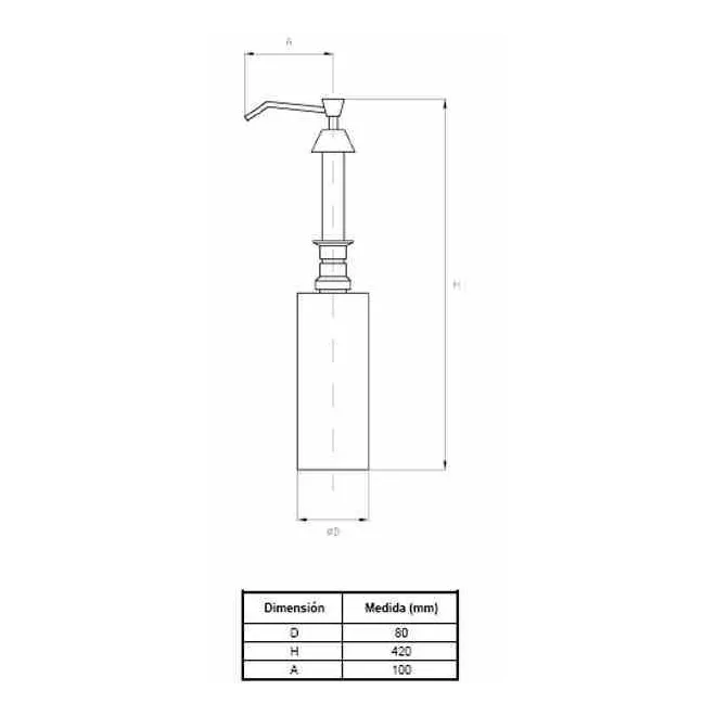 DISPENSADOR DE JABÓN ENCASTRABLE