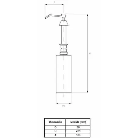 DISPENSADOR DE JABÓN ENCASTRABLE