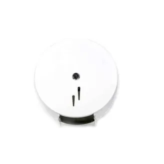 PORTARROLLOS ACERO INOXIDABLE PINTADO BLANCO PARA ROLLO INDUSTRIAL 25 CM