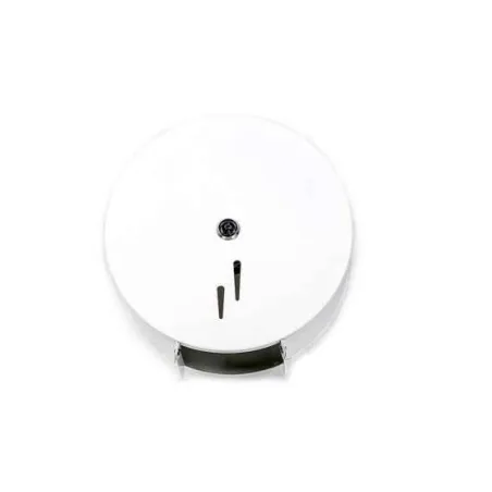 PORTARROLLOS ACERO INOXIDABLE PINTADO BLANCO PARA ROLLO INDUSTRIAL 25 CM